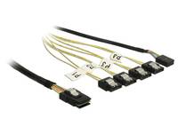 Delock Cable Mini SAS SFF-8087 > 4 x SATA 7 pin Reverse + Sideband 0.5 m-2