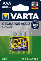 Batterij oplaadbaar Varta 4xAAA 800mAh ready2use-2