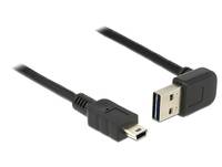 Delock USB-kabel USB 2.0 USB-A stekker, USB-mini-B stekker 2.00 m Zwart Stekker past op beide manieren, Vergulde steekco-2