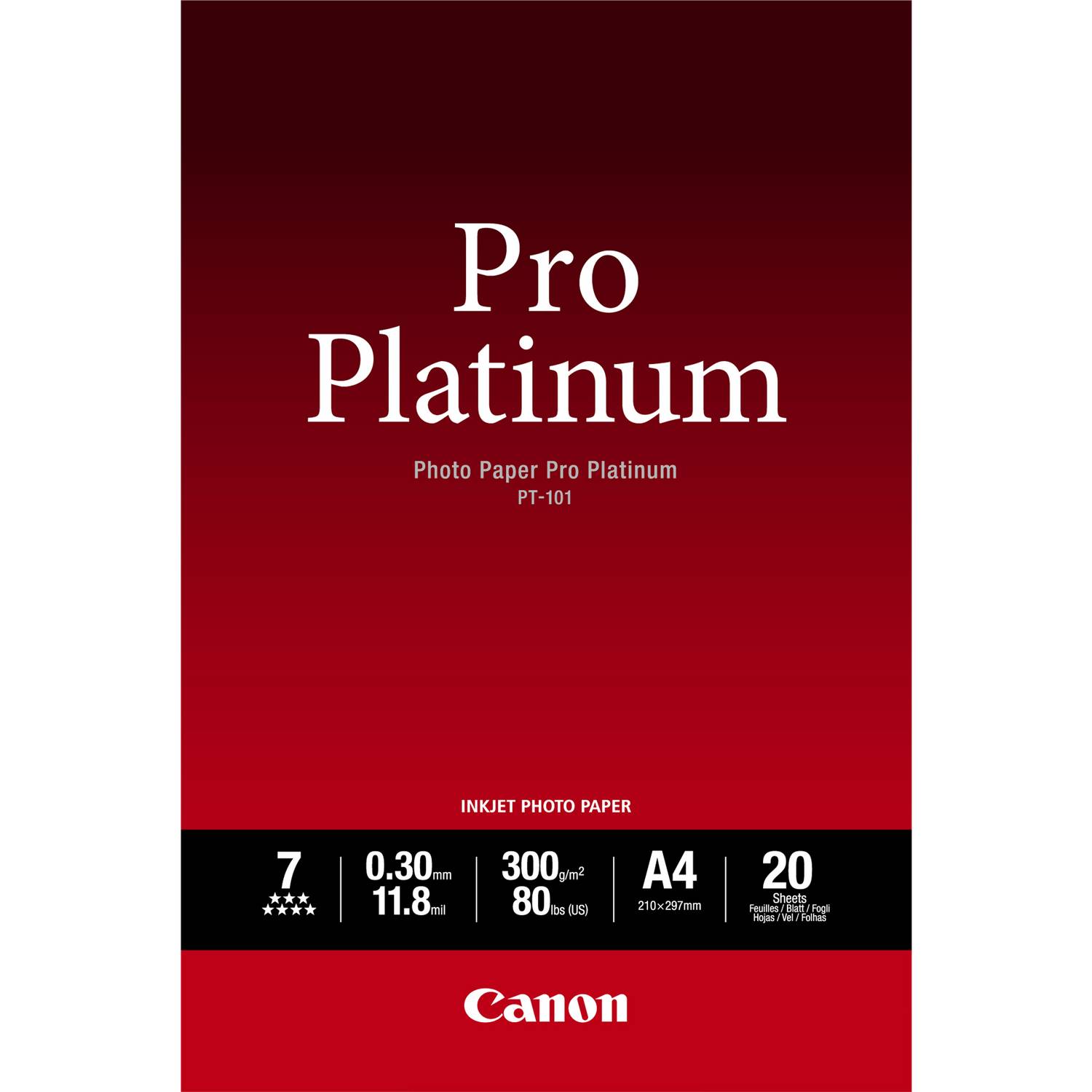 Canon PT-101 A 2, 20 vel Fotopapier Pro Platinum 300 g-1