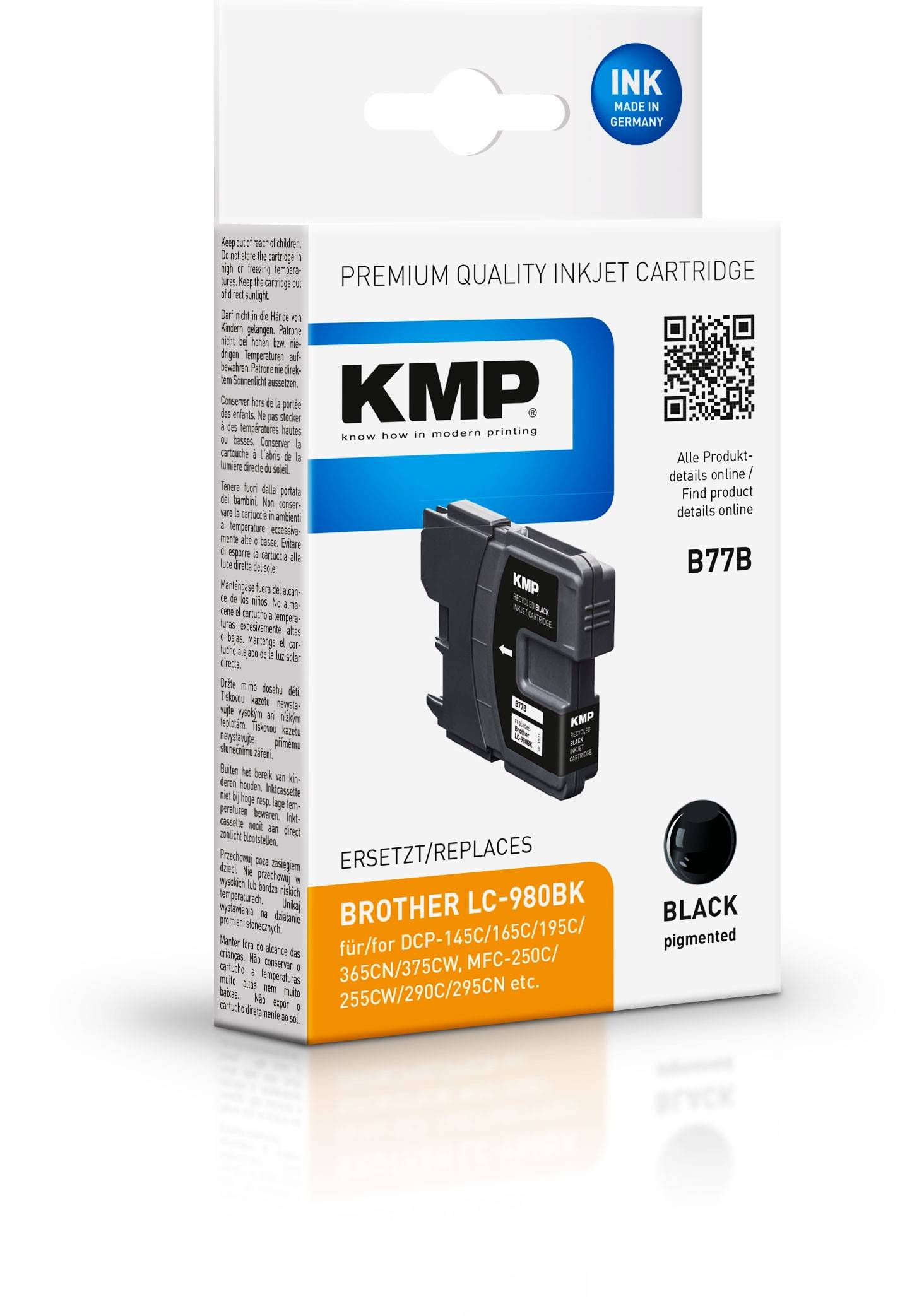 KMP-cartridge Brother LC-980BK zwart 300 p-1