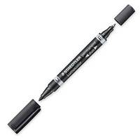 STAEDTLER bi-tip marker Lumocolor permanent zwart 10 stuks-1
