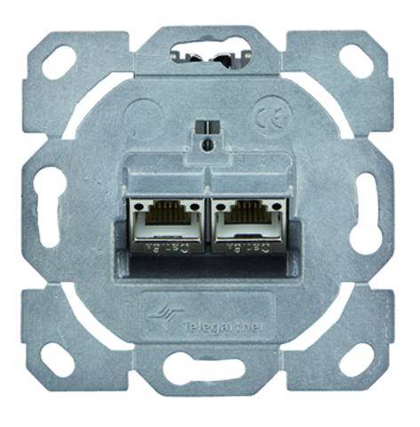 Telegärtner 100022965 Netwerkdoos Inbouw (in muur) Inzet CAT 6A 2 poorten-2