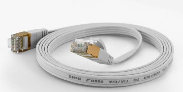 Wantec patchkabel FTP CAT6 q=1,6x6,5mm 0,10m wit-0