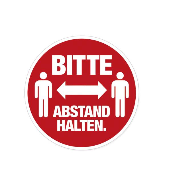 HERMA informatielabels afstand rood/wit tekst/afb. 5 stuks