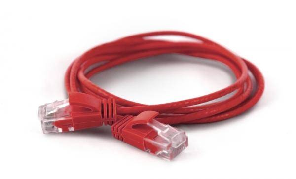 Wantec patchkabel UTP CAT6a d=2,8mm 2,00m rood