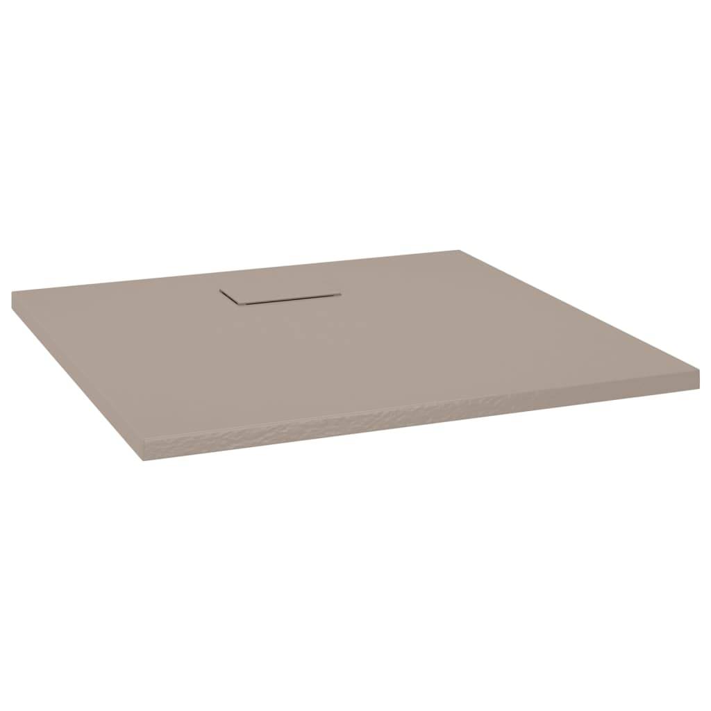 Vidaxl douchebak 90x80 cm smc bruin 87202861913788720286191378