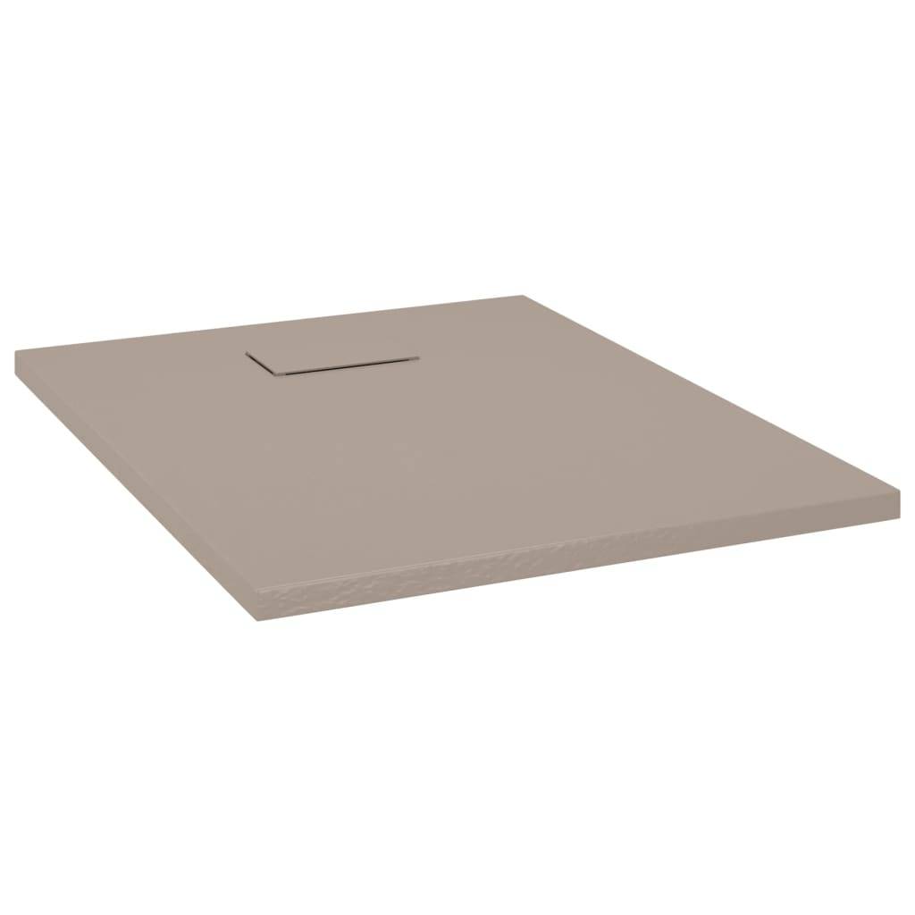 vidaXL - Douchebak - 90x70 - cm - SMC - bruin-0
