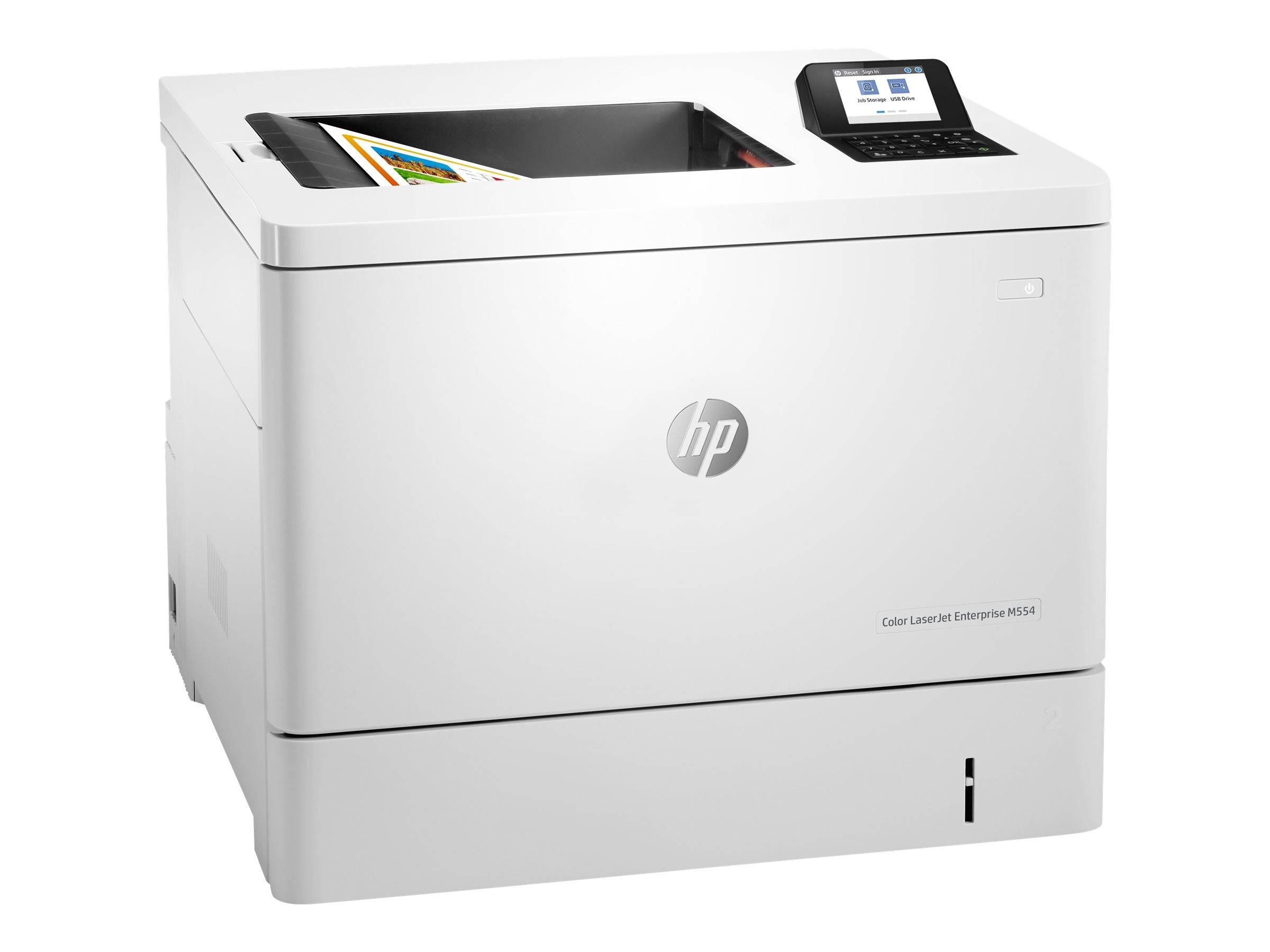 HP LaserJet Enterprise M554dn - printer - kleur - duplex - laser - A4/Legal - 1200 x 1200 dpi - tot 33 pagina's/min. (e-2