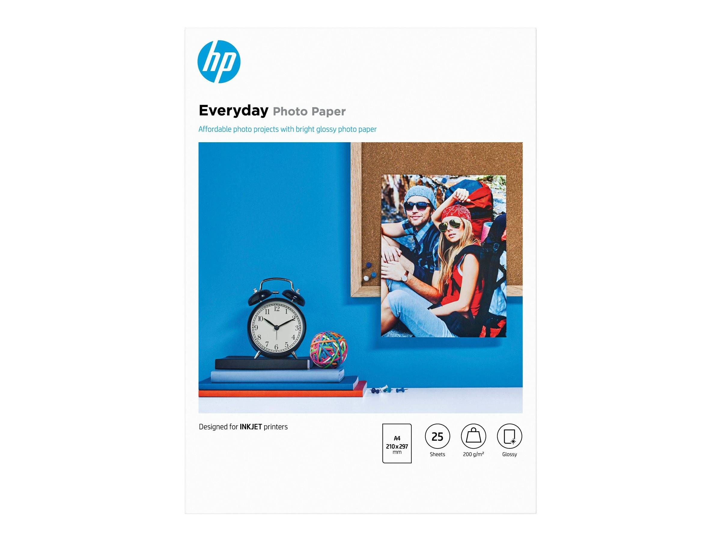 HP Fotopapier, Glans A 4 200 g, 25 Vel Q 5451 A-1