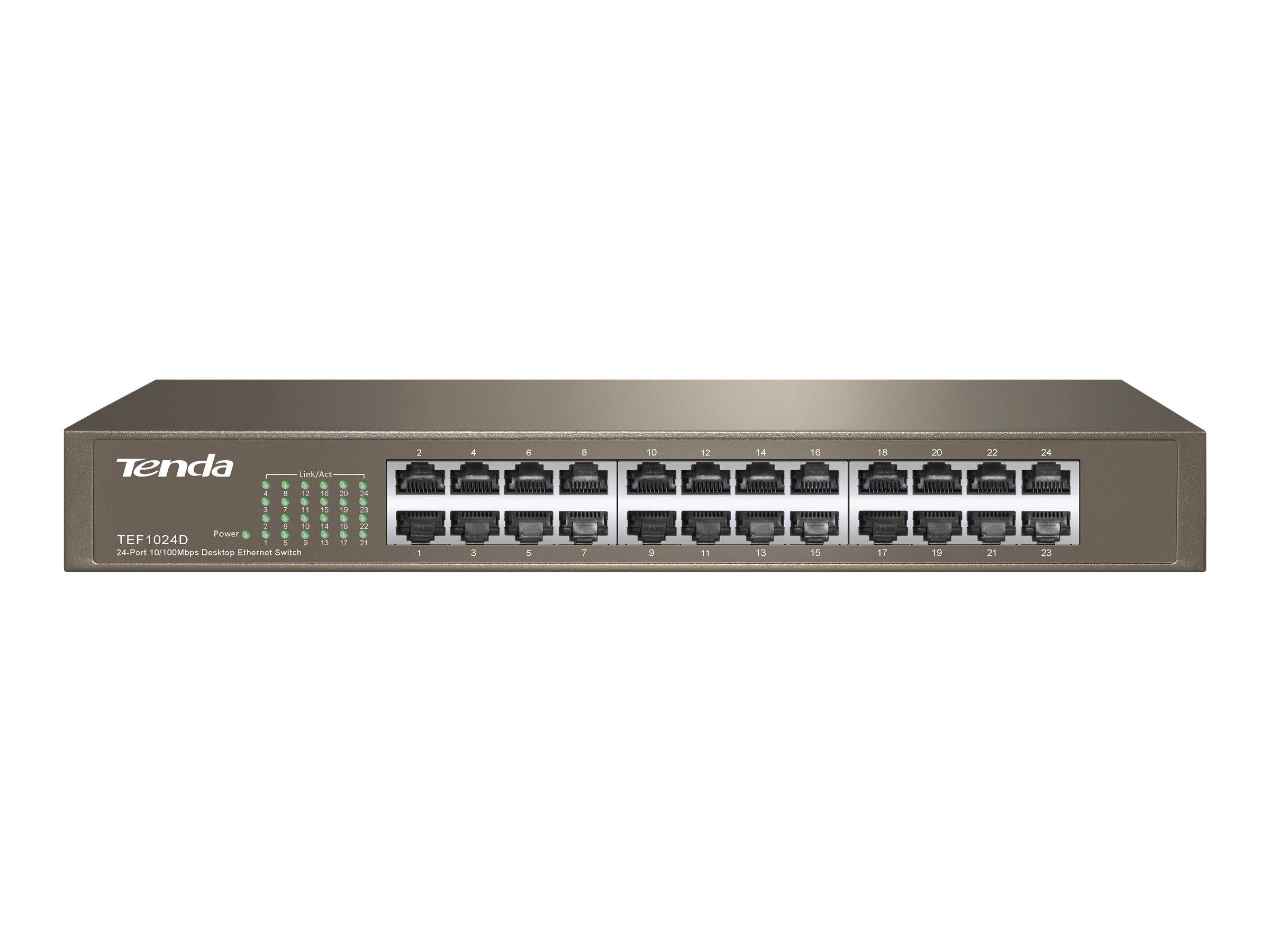 Tenda TEF1024D netwerkswitch, onbeheerd, Fast Ethernet (10/100), beige-2