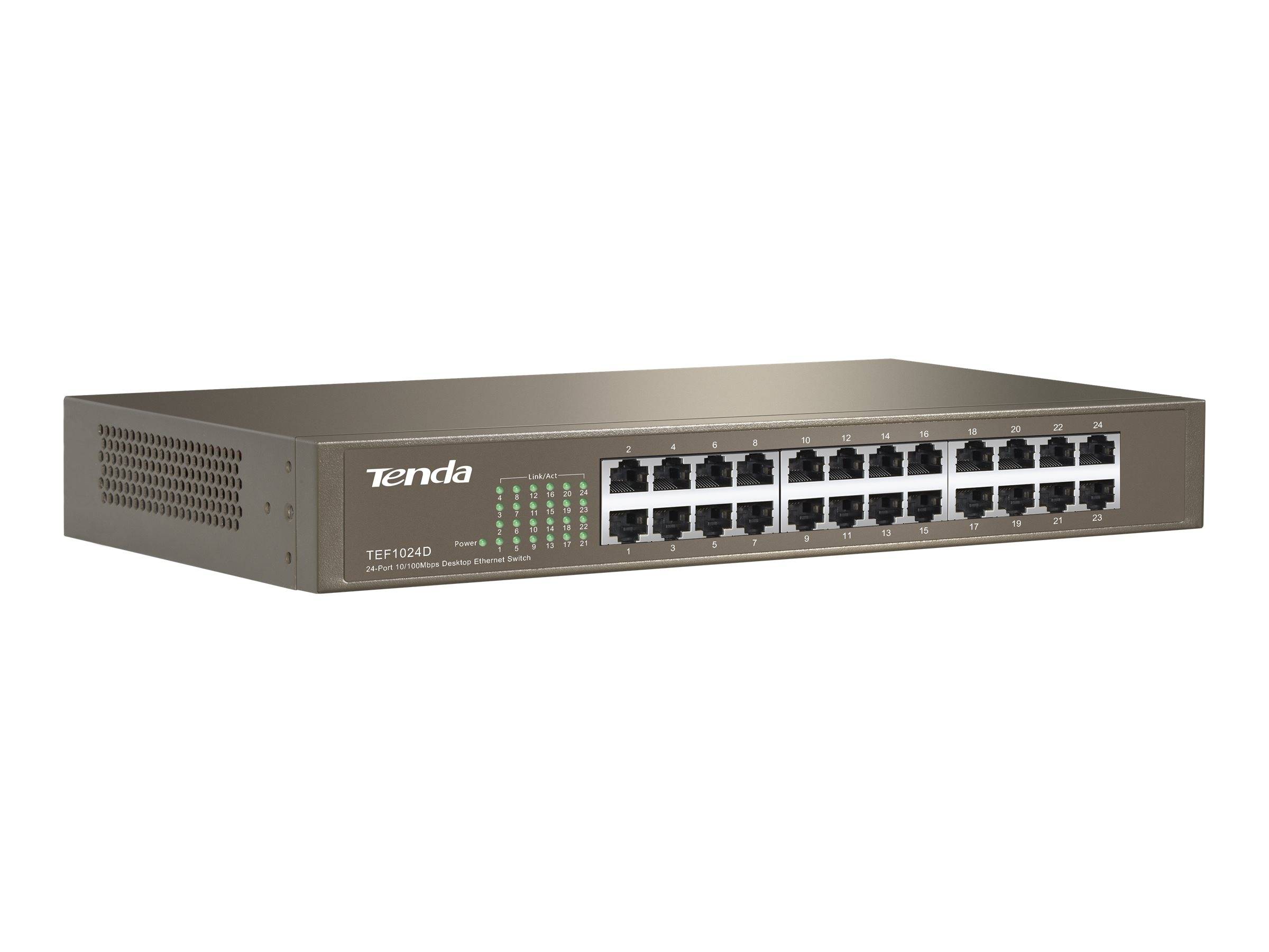 Tenda TEF1024D netwerkswitch, onbeheerd, Fast Ethernet (10/100), beige-3