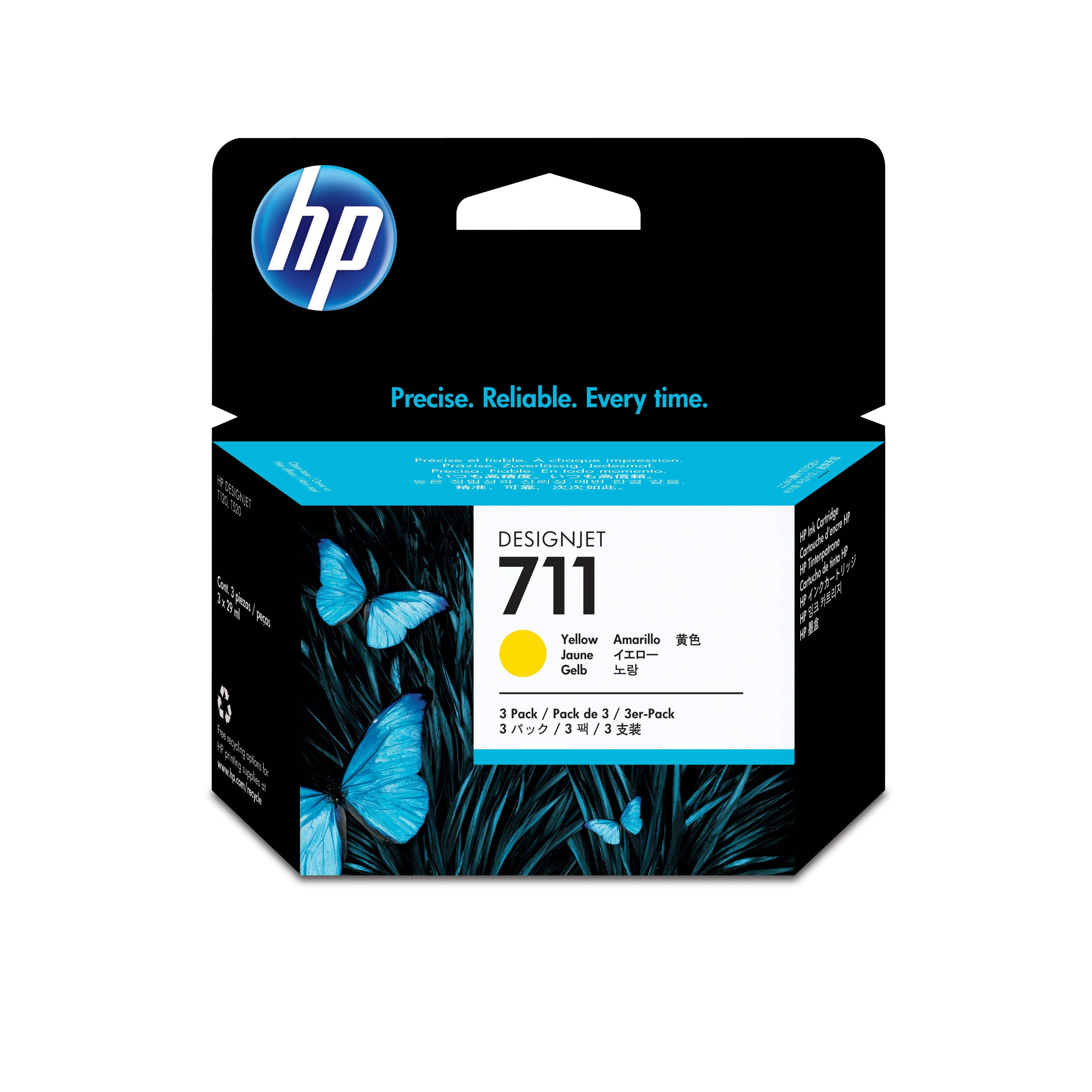 HP 0886112841195 HP - 711 gele DesignJet inktcartridges, 29 ml, 3-pack-2