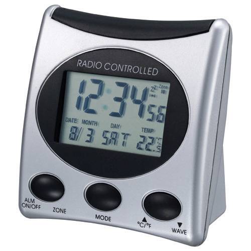Klassieke zilver zwarte wekkerradio-0