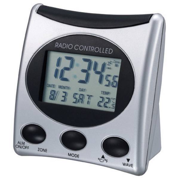 Klassieke zilver zwarte wekkerradio