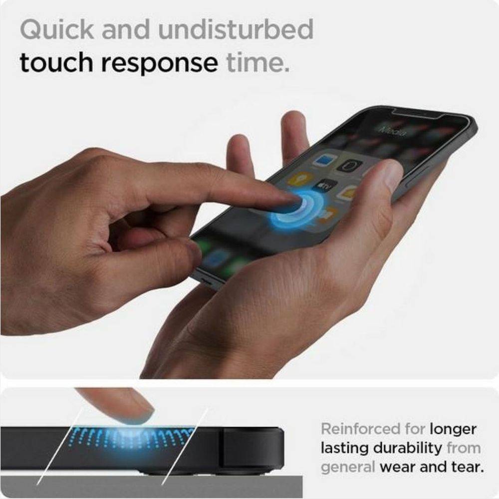 Spigen GLAStR EZ Fit Screenprotector + Applicator iPhone 12 (Pro)-2