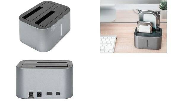Digitus DA-71540-1 USB 3.0 SATA 6 Gb/s 2 poorten Harde schijf-dockingstation 2.5 inch, 3.5 inch Met clone-functie-5