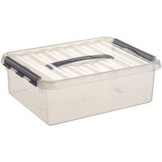 Sunware - q-line opbergbox 10l transparant metaal 87111127950068711112795006-2