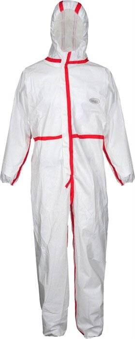 Veiligheidsoverall CoverStar Plus® maat L wit/rood PSA-categorie III COVERSTAR-5