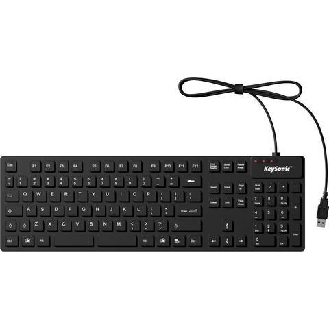 KeySonic KSK-8030 IN (VS) toetsenbord Industrieel USB QWERTY Amerikaans Engels Zwart-0