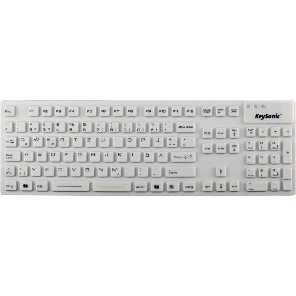 KeySonic KSK-8030 IN (DE) wit toetsenbord Industrieel USB QWERTZ Engels Wit-0