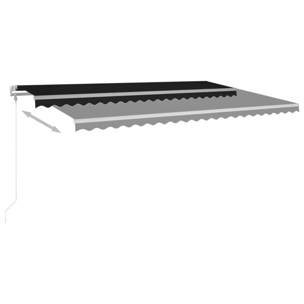vidaXL - Luifel - automatisch - uittrekbaar - 500x350 - cm - antracietkleurig-2