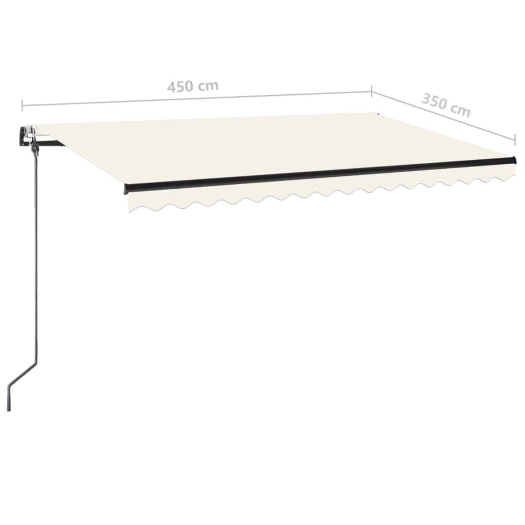 vidaXL - Luifel - automatisch - met - LED - en - windsensor - 450x350 - cm - crèmekleur-3