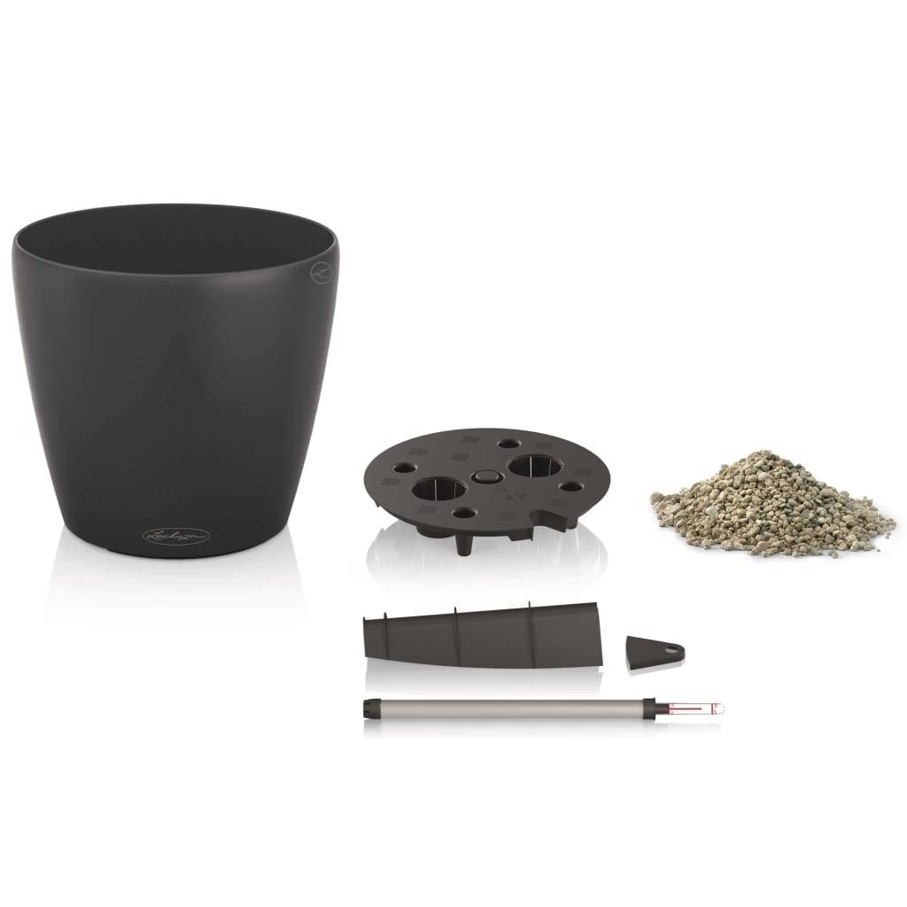 LECHUZA Classico Color 28 ALL-IN-ONE Bloempot - Ø 27,5 x 26 cm - Leisteen 13204-1