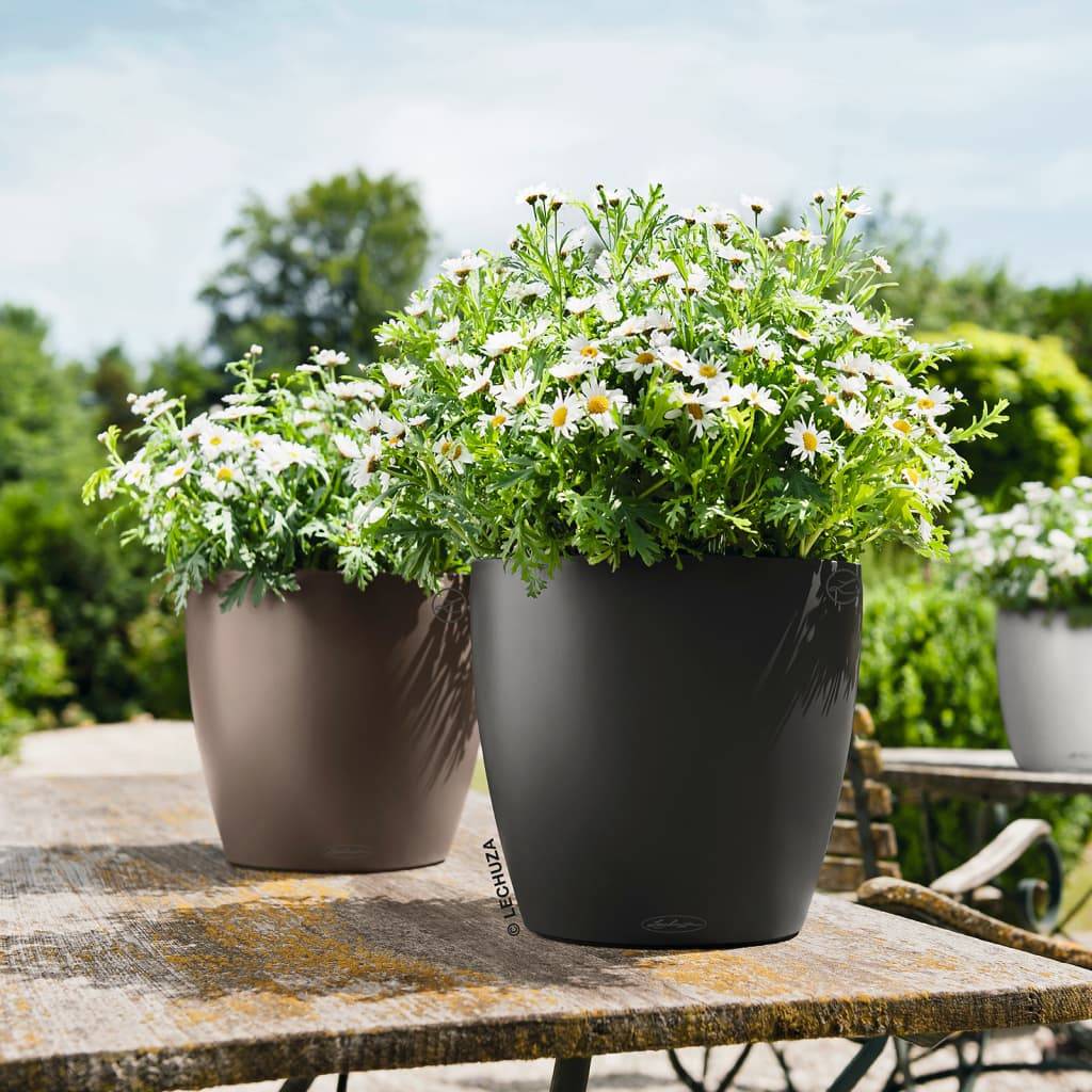 LECHUZA Classico Color 28 ALL-IN-ONE Bloempot - Ø 27,5 x 26 cm - Leisteen 13204-4