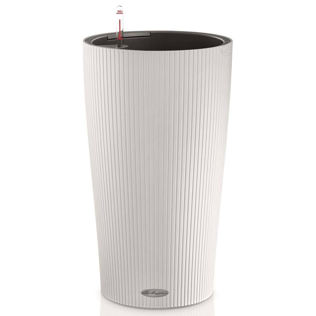 LECHUZA Bloempot - Color Cylinder 32 - Ø 32 x 56 cm - 13 L - Compleet Kit - Wit-0