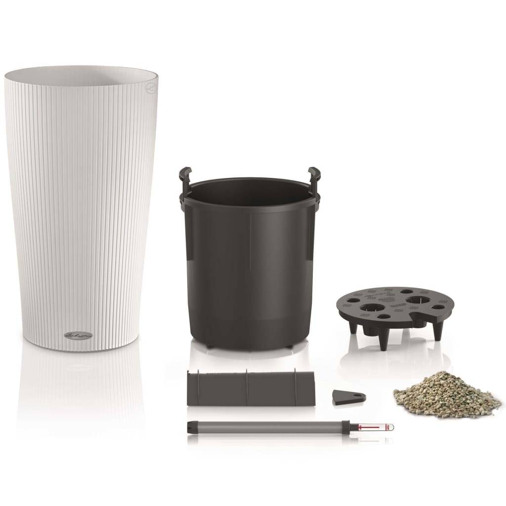 LECHUZA Bloempot - Color Cylinder 32 - Ø 32 x 56 cm - 13 L - Compleet Kit - Wit-1