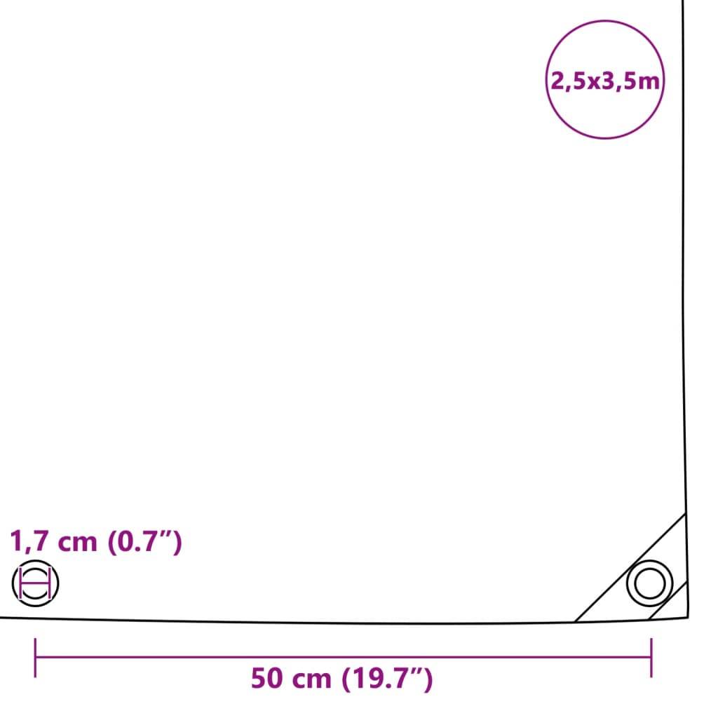 vidaXL - Dekzeil - 650 - g/m² - 2,5x3,5 - m - wit-1