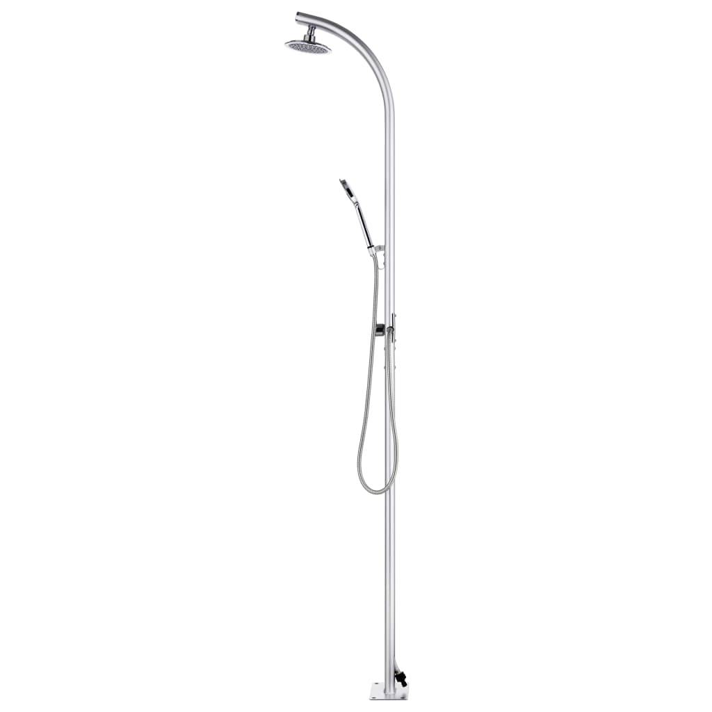 vidaXL - Buitendouche - met - grijze - basis - 220 - cm - aluminium-2