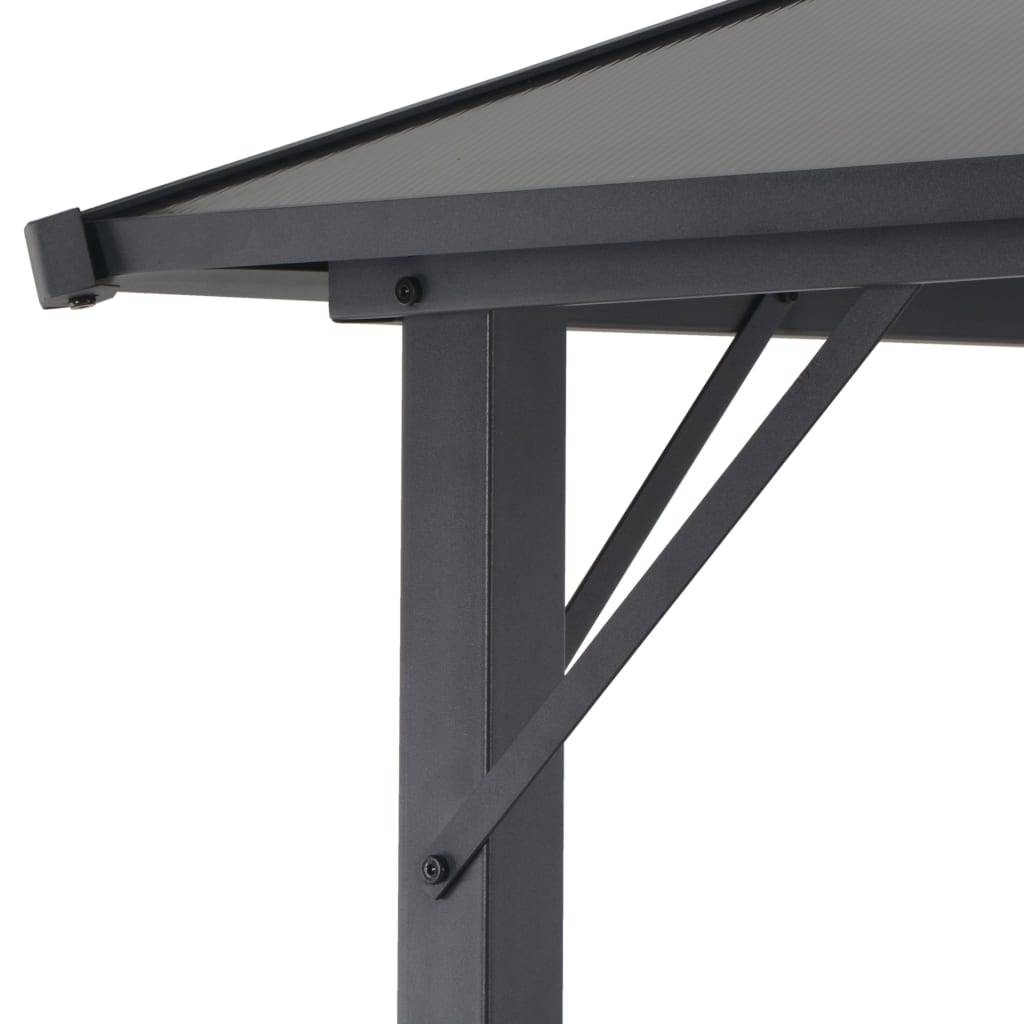 vidaXL - Prieel - met - dak - 3x3 - m - aluminium - antracietkleurig-3
