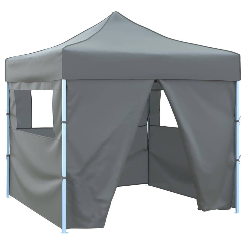 vidaXL - Vouwtent - pop-up - met - 4 - zijwanden - 3x3 - m - antraciet-0