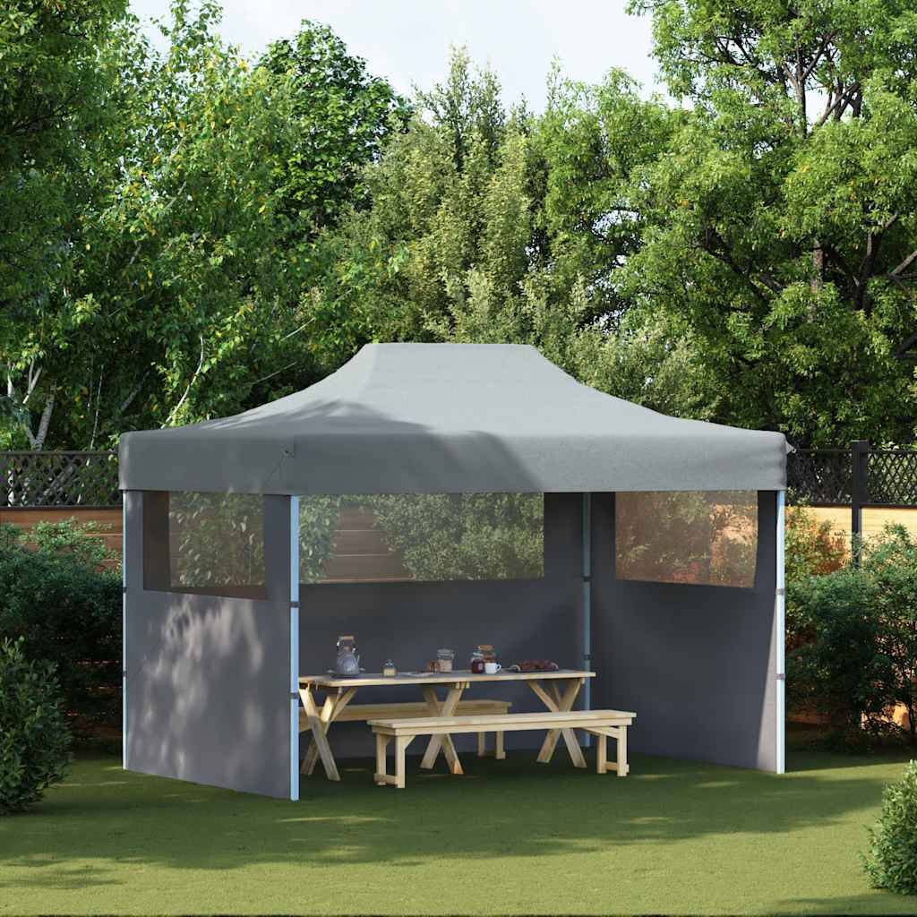 vidaXL - Vouwtent - met - 3 - wanden - 3x4,5 - m - antraciet-2