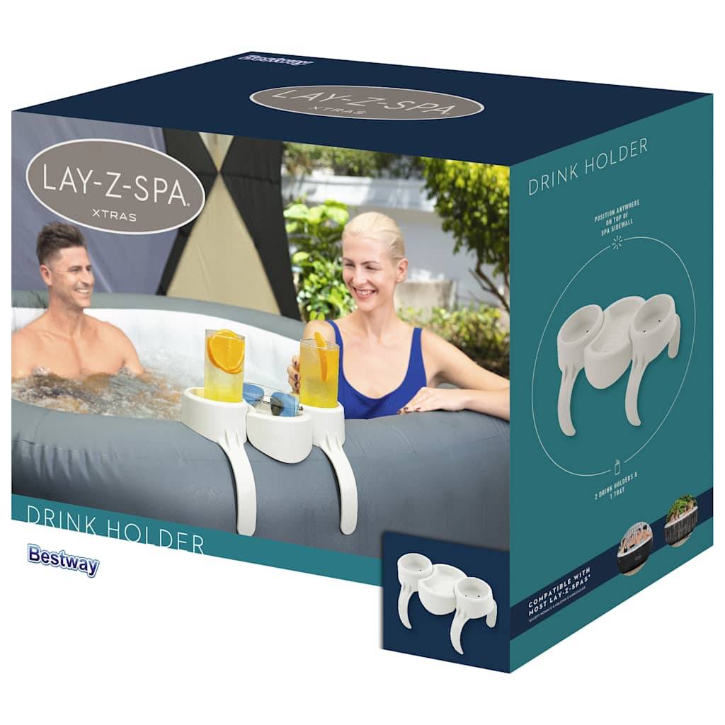 Drinkhouder voor Lay-Z-Spa - BESTWAY - Compatibel met alle modellen behalve Vancouver en Helsinki - Grijs-4