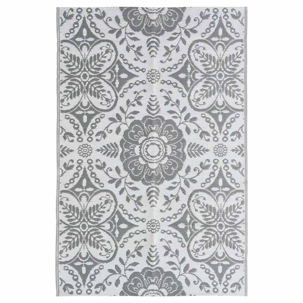 VidaXL Buitenkleed ARAKIL 120x180 cm PP lichtgrijs