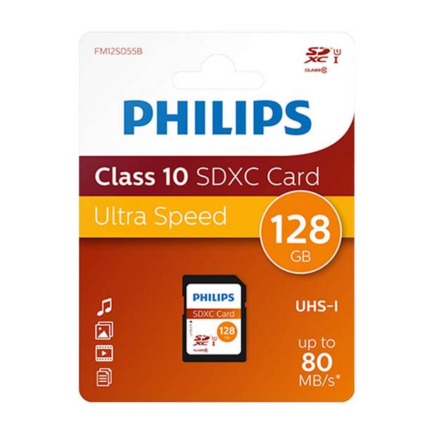 Philips FM12SD55B/00 SDXC-kaart  128 GB Class 10