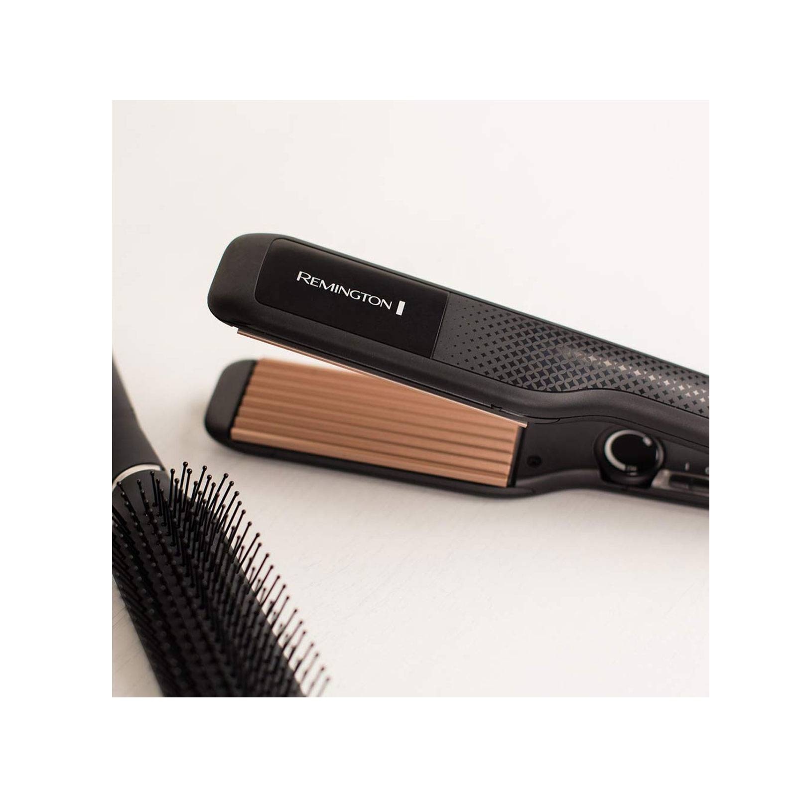 REMINGTON Texturizing Iron S3580 Haar Waver Warm Zwart/Roze-0