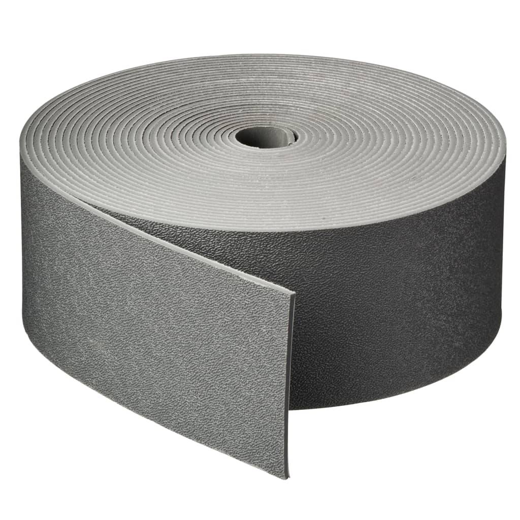NATURE Grijze Polyethyleen Tuinrand - 7,5 cm hoog x 10 m lang