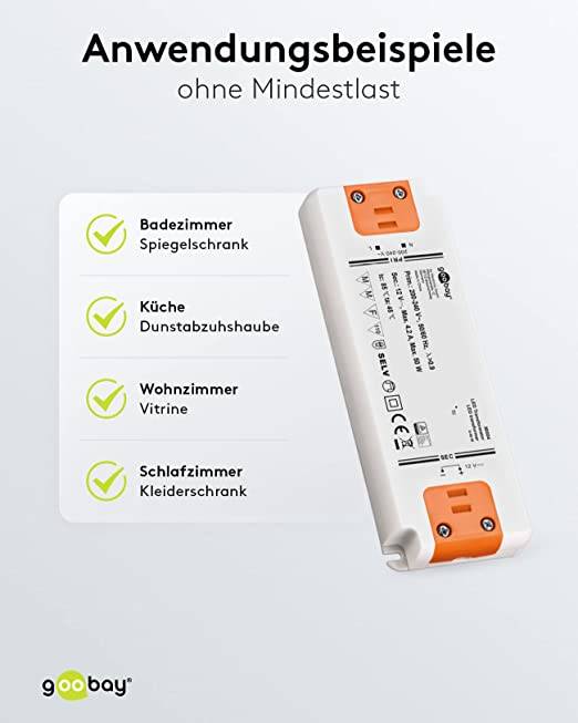 LED-transformator 12 V / 50 W 12 V DC voor LED's tot 50 W totale belasting-6