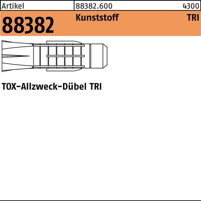 100 Stk. TOX-Dübel-Techn. Allzweckdübel Tri 7/5