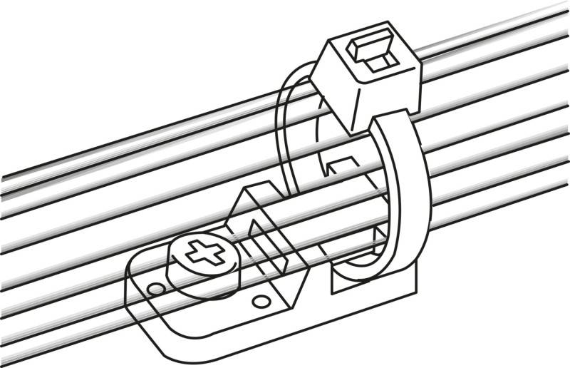 100 Stk. HellermannTyton Schraubsockel CTAM1-PA66-1