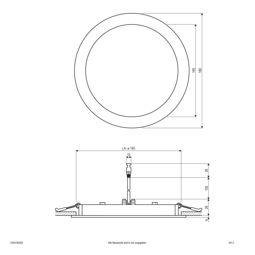 EVN EVN Lichttechnik LR44183502 LED-inbouwpaneel 16.5 W Warmwit Wit-1