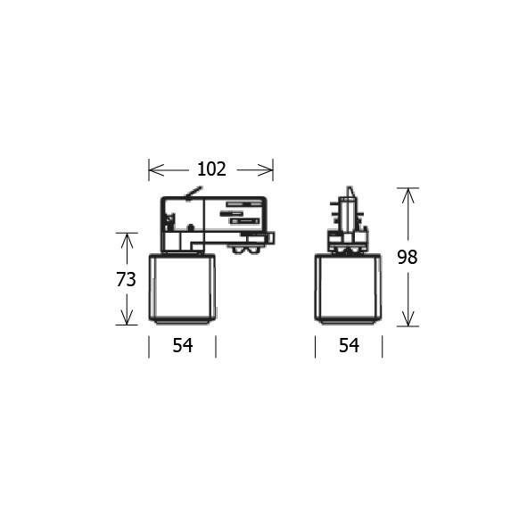 LTS Licht&Leuchten Steckdosenadapter ST-ZSchutzk/-1