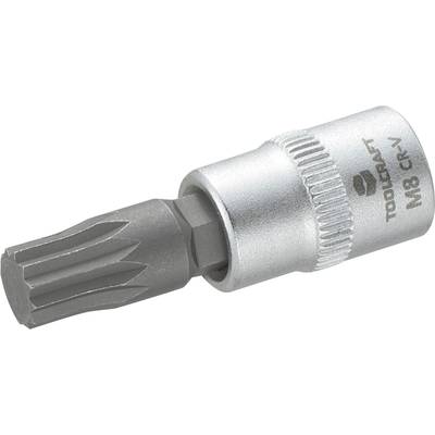 TOOLCRAFT  816197 Veeltand (XZN) Dopsleutel-bitinzet 8 mm     1/4" (6.3 mm)
