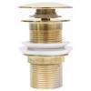 vidaXL - Afvoer - pop-up - zonder - overloop - 6,4x6,4x9,1 - cm - goudkleurig
