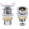 vidaXL - Afvoer - pop-up - zonder - overloop - 6,4x6,4x9,1 - cm - zilverkleurig