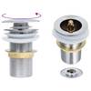 vidaXL - Afvoer - pop-up - zonder - overloop - 6,4x6,4x9,1 - cm - chroomkleurig